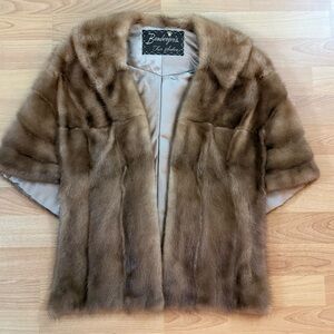Luxurious Brown Fur Cape by